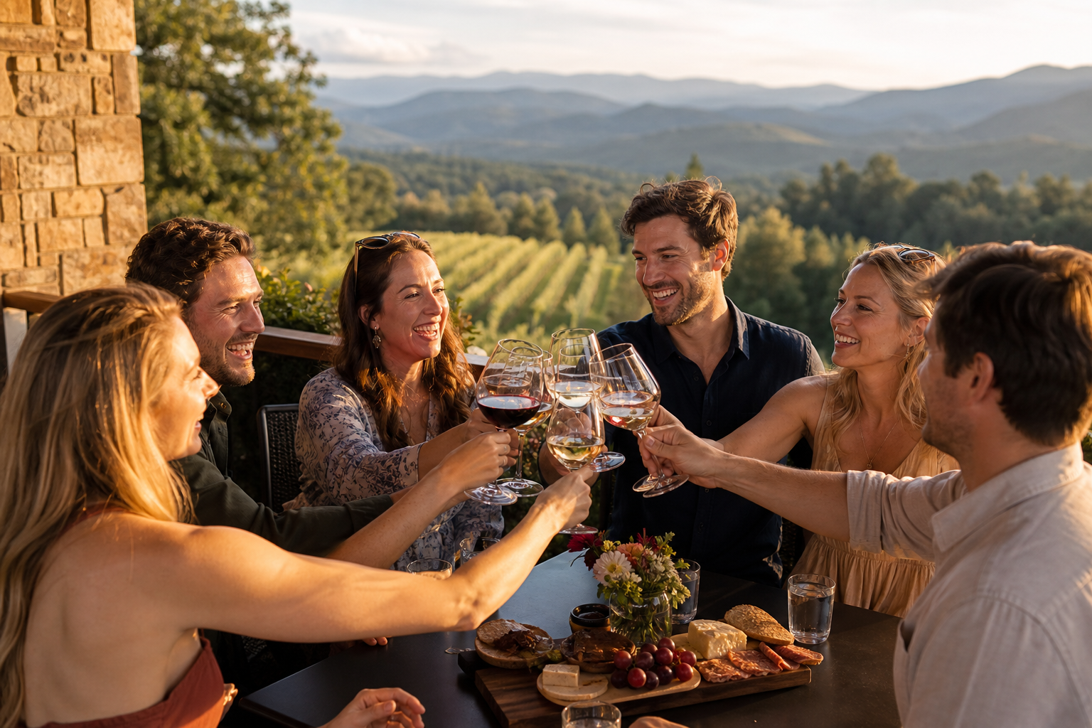 Group winery visit with luxury transportation